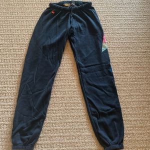 Navy Lightning Bolt Aviator Nation Sweatpants